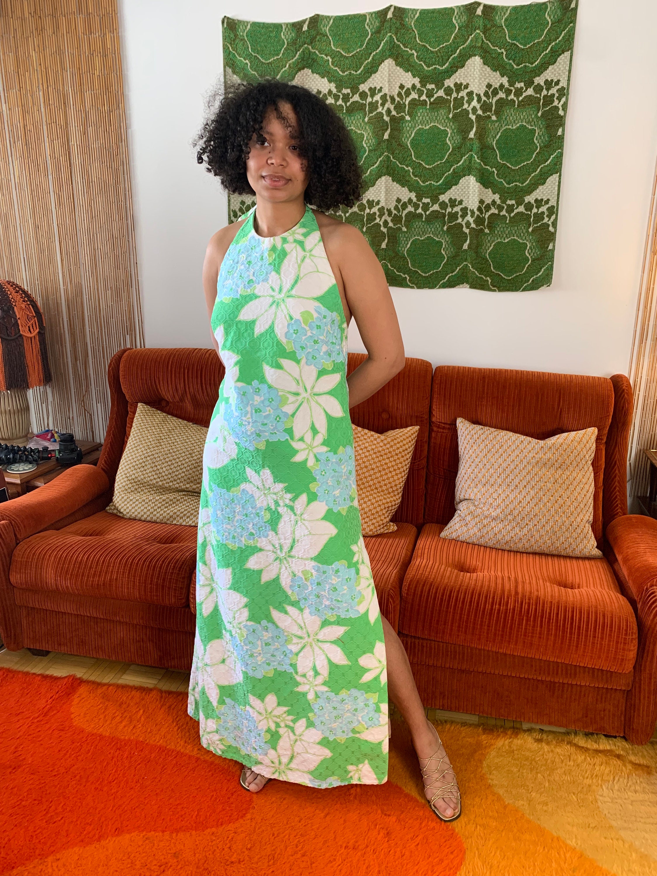 XS/S 60s Day-glo Hawaiian Hydrangea Tropical Print Cotton - Etsy