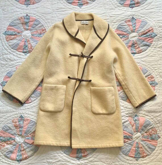 calvin klein cream coat