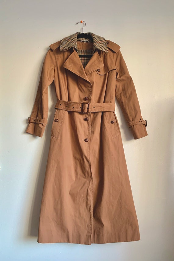 Hij knoop schipper Large 70s Saks Fifth Avenue Taupe Trench Coat With Removable - Etsy