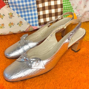 silver dress shoes low heel