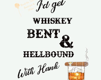 Whiskey Bent en Hellbound PNG | * Digitaal bestand * | Sublimatie Print
