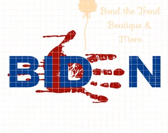 Biden Bloody Handprint PNG | * Digitaal bestand * | Sublimatie Print