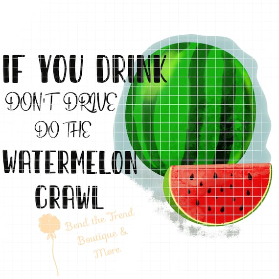 Watermelon Crawl PNG digital File Sublimation Print Etsy