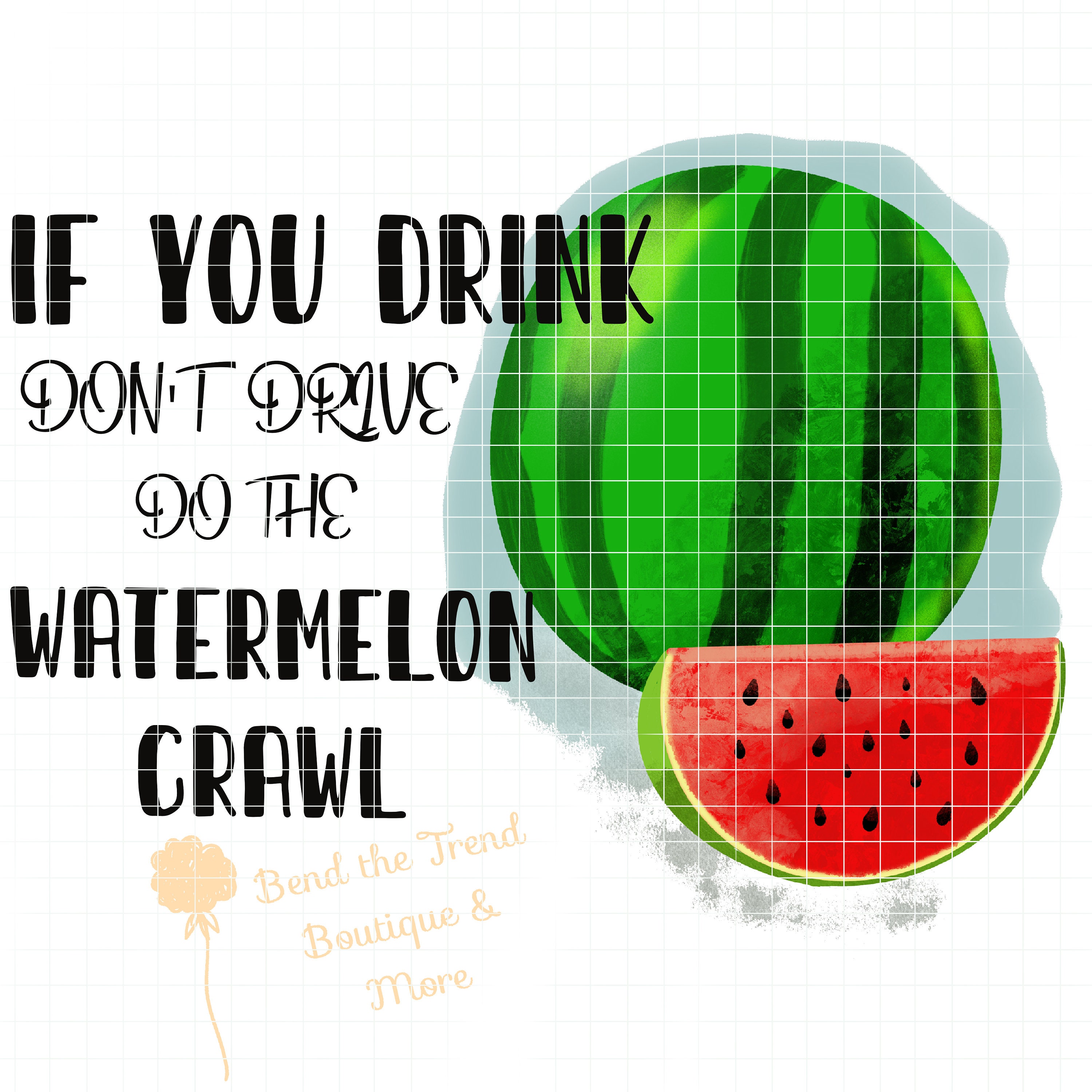 Watermelon Crawl PNG digital File Sublimation Print Etsy