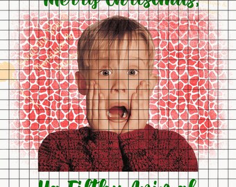 Merry Christmas Ya Smerig Dier PNG| Sublimatie Print| Digitaal bestand| Alleen thuis PNG| Kerstmis PNG|