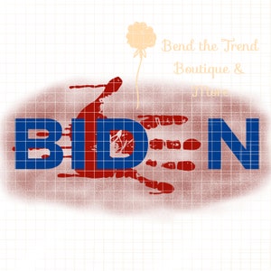 Biden Bloody Handprint/ Background PNG |*Digital File*| Sublimation Print