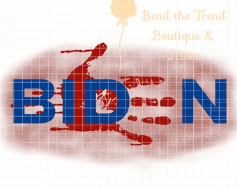 Biden Bloody Handprint / Achtergrond PNG | * Digitaal bestand * | Sublimatie Print