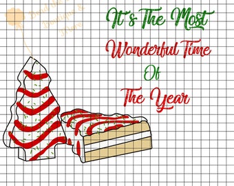 Kerstboom Cake Png | Kleine Debbie PNG| Het is de mooiste tijd van het jaar PNG| Sublimatie Print| Digitaal bestand| Kerstmis PNG|