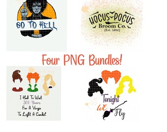 Hocus Pocus Bundel PNG| Sublimatie Print| Digitaal bestand| Digitaal downloaden| Halloween PNG| Horror PNG| Hocus Pocus Png| Digitaal downloadbestand
