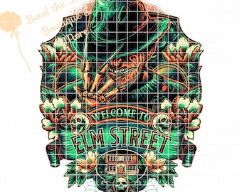 Freddy Krueger PNG| Welkom bij Elm Street PNG| Sublimatie Print| Sublimatie Download| Digitaal bestand| Digitaal downloaden| Horror PNG| Png-bestand