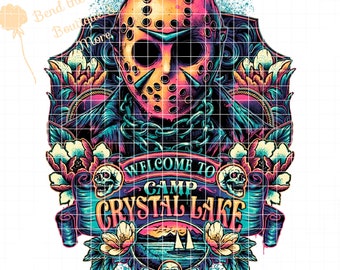 Camp Crystal Lake PNG| Sublimation Print| Sublimation Download| Digital File| Digital Download| Jason PNG| Halloween PNG| Horror Png|