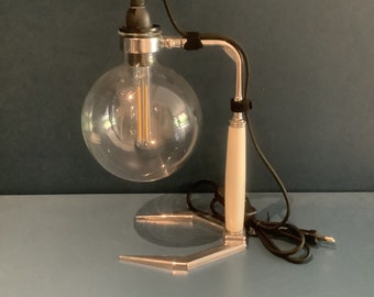 Industrial lamp, upcycled lamp, retro lamp, cafetière lamp