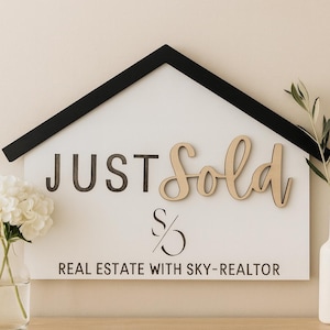 Personalized House Just Sold Sign | Real Estate Agent Sign | Custom Sign | Realtor Sign | Sold Sign | House Key Sign | Closing Sign