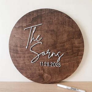 Custom Wedding Guest Book Decor | Last Name Wedding Sign | Layered Wood Wedding Sign | Family Name Wood Sign | Unique Guest Book