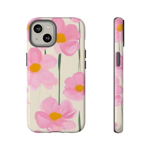 Floral Phone Case, Stylish Tough Case for iPhone, Protective Cover, Gifts for Her, Spring Vibes, Flower Design /