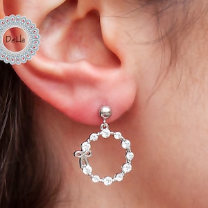 Sterling Silver Bow Stud Earrings: Dainty Dessert Jewelry