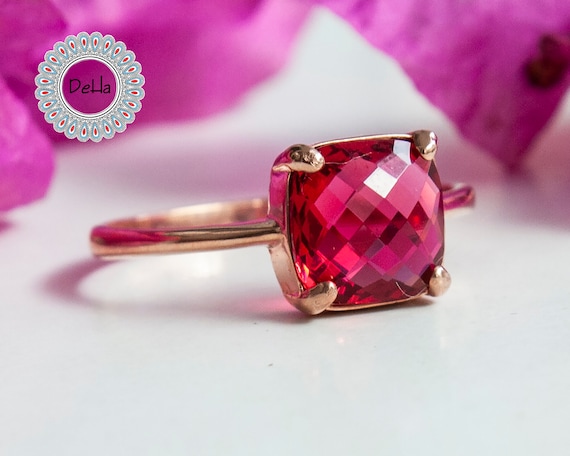 Red quartz hotsell ring