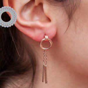 Rose Gold Plated Sterling Silber Ohrringe