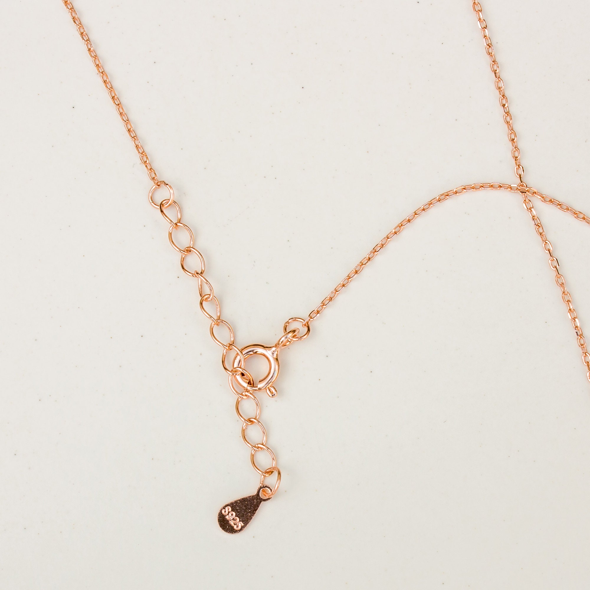 Stellar Rose Stone and beading long necklace 70058