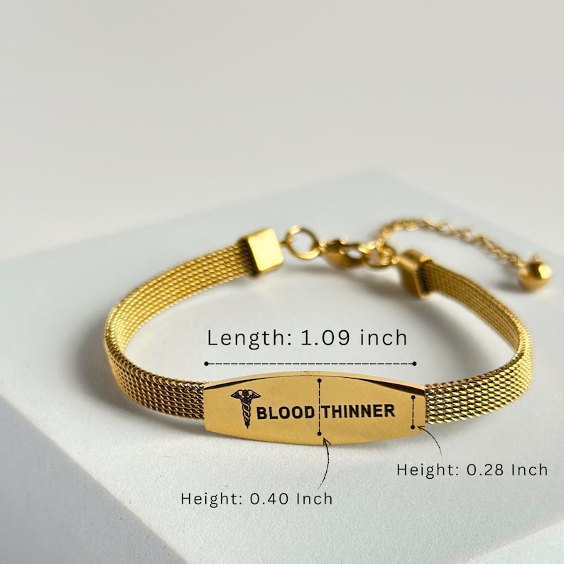 personalized medical alert bracelet women. This Elegant Emergency bracelet waterproof is an ideal accessory like engraved allergy bracelet, pacemaker bracelet, diabetes, medical id, blood thinner alert, custom medical alert or like Diabetic bracelet