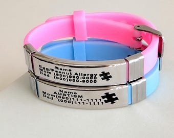 Personalisiertes Autismus Armband für Kinder mit Gravur