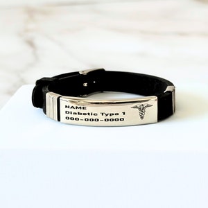 Custom Medical alert bracelet kids, Medical bracelet child, Kids id bracelet, Engraved Autism bracelet, Safety Allergy Emergency bracelet