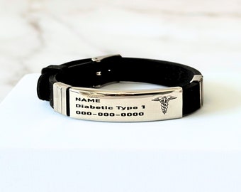 Custom Medical alert bracelet kids, Medical bracelet child, Kids id bracelet, Engraved Autism bracelet, Safety Allergy Emergency bracelet