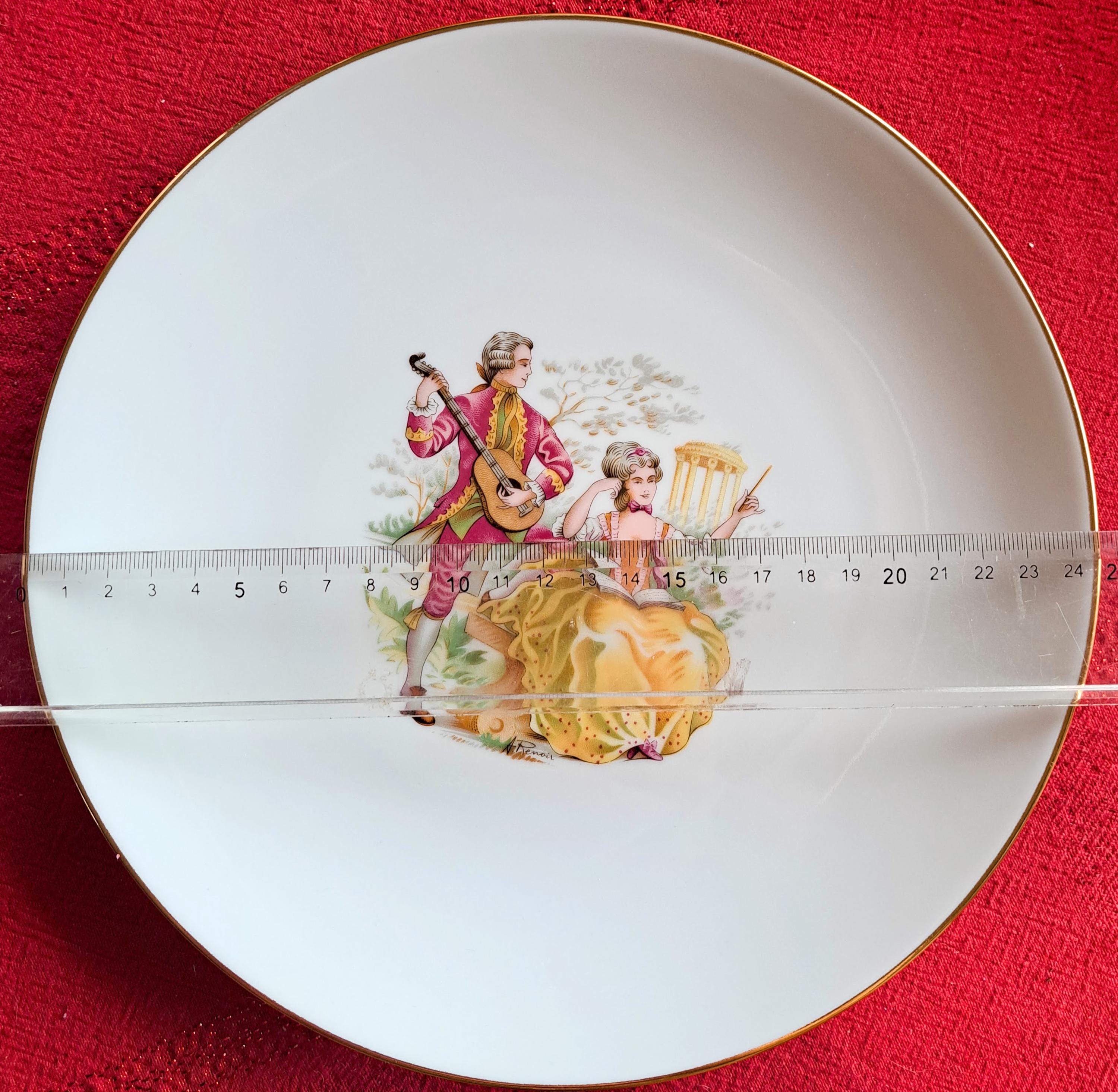 ヴィンテージ磁器装飾プレート – Les Marquis de France Porcelaine de