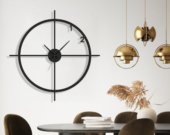 Large Wall Clock, Minimalist Wall Clock, Oversized Wall Clock, Modern Wall Clock, Metal Wall Clock, Wanduhr, Horloge Murale, Home Decor