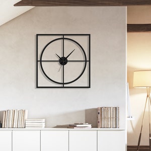 Metal Wall Clock, Minimalist Wall Clock, Large Wall Clock, Modern Wall Clock, Oversized Wall Clock, Horloge, Wanduhr, Housewarming Gift