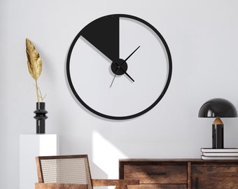 Oversized Wall Clock, Wall Clock Unique, Modern Wall Clock, Large Wall Clock, Metal Wall Clock, Minimalist Wall Clock, Housewarming Gift