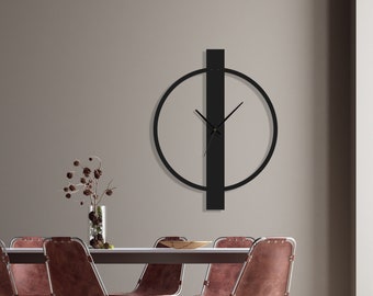 Minimalist Metal Wall Clock: Modern Geometric Design