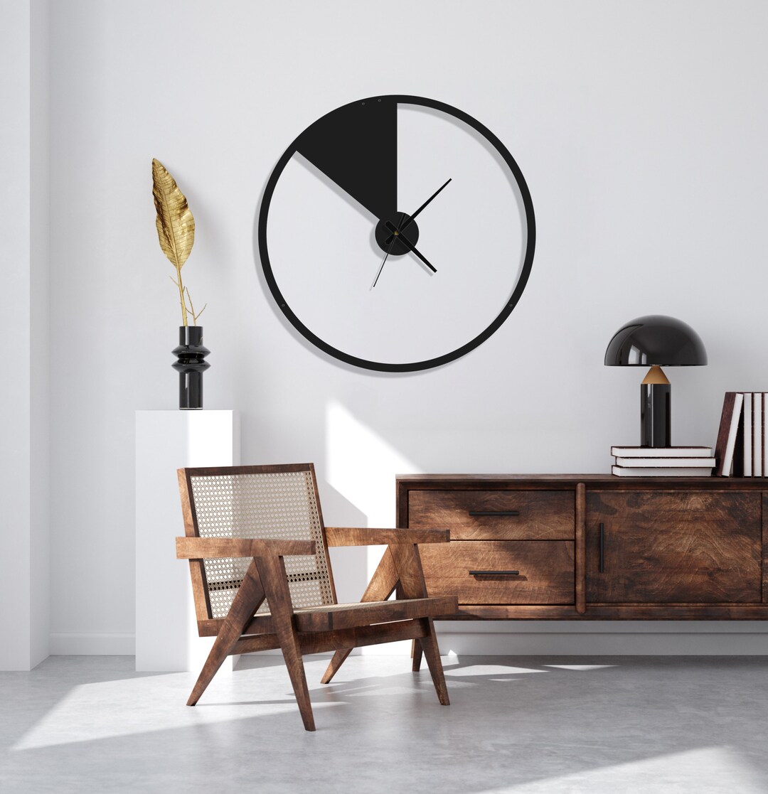 Orologio da parete silenzioso moderno per la cucina dell'ufficio domestico  (25 cm, argento)