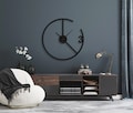 Modern Wall Clock, Oversized Wall Clock, Metal Wall Clock, Large Wall Clock, Minimalist Wall Clock, Silent Wall Clock, Gear Wheel Wall Clock