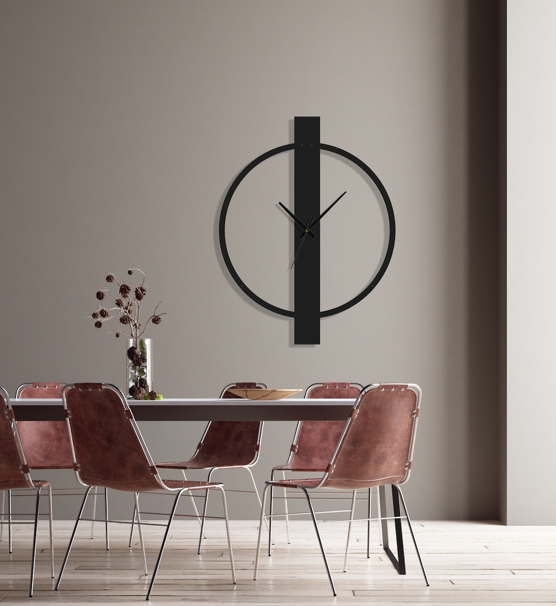 Minimalist Metal Wall Clock: Modern Geometric Design - Etsy