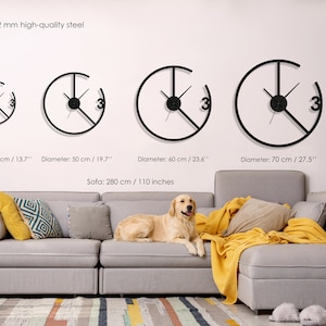 nieuwe wandklok modern 3d groot quartz horloge klokken woonkamer grote klokken woondecoratie stilleven circulaire diy stickers, hemelsblauw, 27 inch