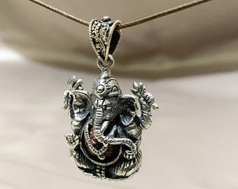 Davitu India Gold Ganesha Shape Stainless Steel Pendant Necklace Ancient Silver Color Buddhism Fashion Men and Women Jewelry Metal Color: 2 Davitu India Gold Ganesha Shape Stainless Steel Pendant Necklace Ancient Silver Color Buddhism Fashion Men and Women Jewelry Metal Color: 2