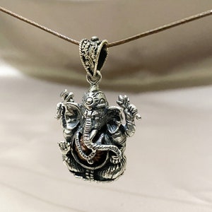 Ganesh Pendant, Ganesha necklace, Halloween Gift, Ganesha Rudraksha, Lucky Pendant, Handmade Jewelry, mothers day, Halloween Decor, Gift