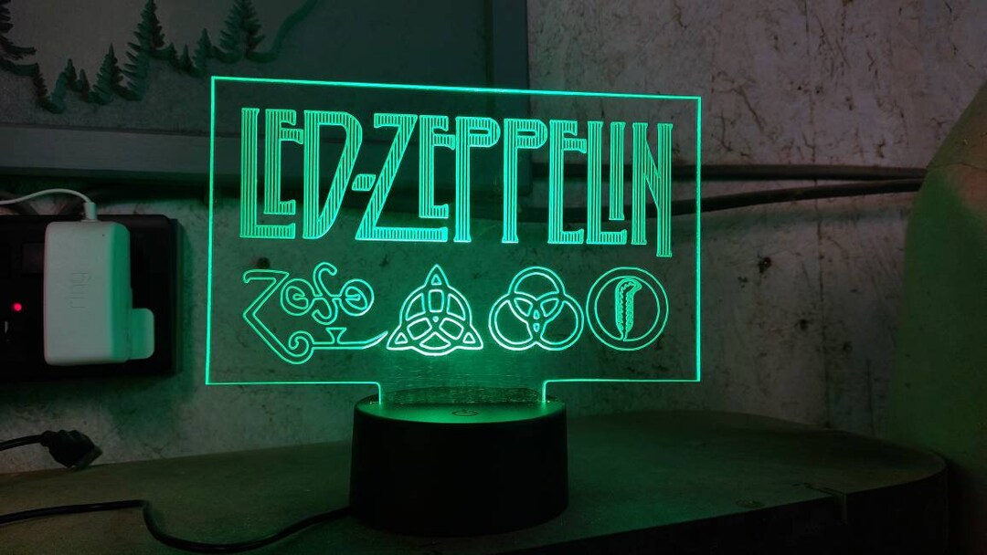 Ledzeppelin Light up Acrylic Sign. Etsy