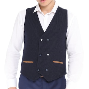 ICONIC NAVY ORME - Chaleco cruzado azul marino