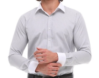 crazy horse mens dress shirts Men's New Grey Crazy Horse Dress Shirt, Size M