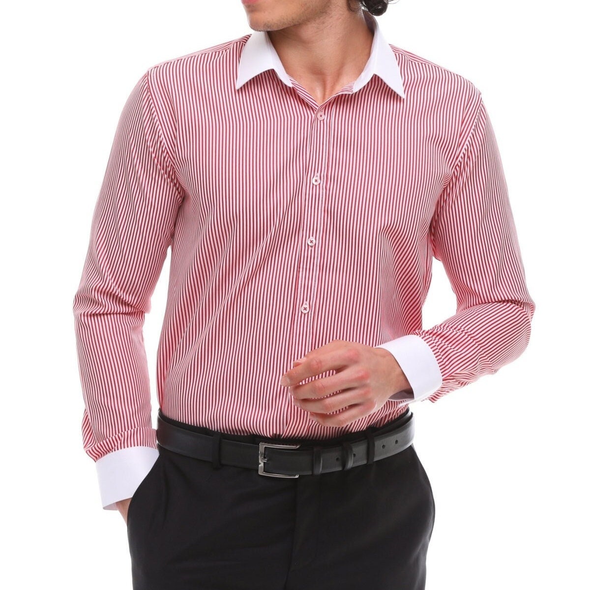 Camisa rayas rojas y blancas hombre hotsell