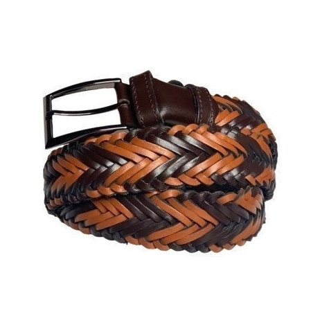 Braided Leather Belt Handcrafted Real Full Grain Black Braid Belts