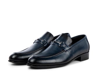 Terroni Royal Blue Dress Shoes Mens Terroni Royal Blue Men's Slip-On Dress Shoe-Faux Suede- Terroni Royal Blue Dress Shoes Mens Terroni Royal Blue Men's Slip-On Dress Shoe-Faux Suede-