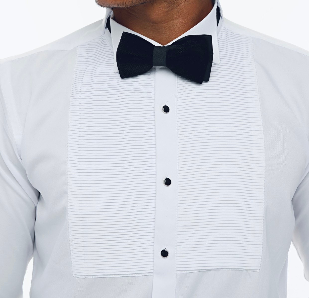 tuxedo shirt pleated