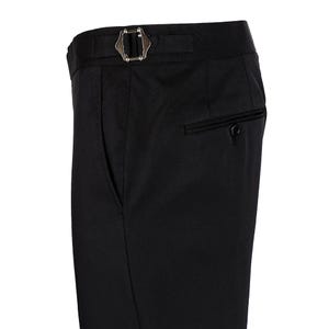 mens black satin dress pants Men's Satin Side Stripe Black Tuxedo Pants, 36 Short, Modern Fit