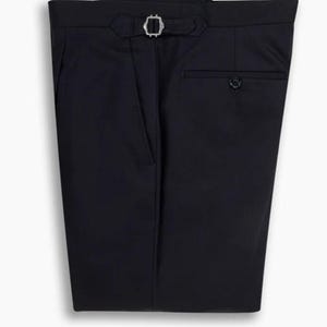 Men’s Elegant Black Trousers | Master Tailored Fit with Side Adjusters