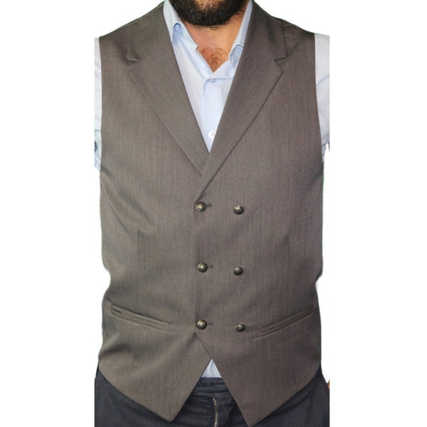 Grey Waistcoat Tailored Fit For Men ,Mens Wool Vest, Waist Coat for Men, Wedding Vest, Mens Vest, Formal, Groom Vest