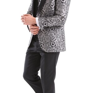 Order ELEGANCE GREY - Grey Jacquard Four Piece Dinner & Wedding Suit for Men