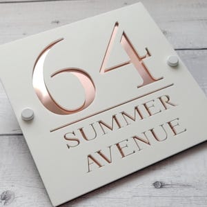 Contemporary Acrylic House Number Sign | Custom Address Plaque